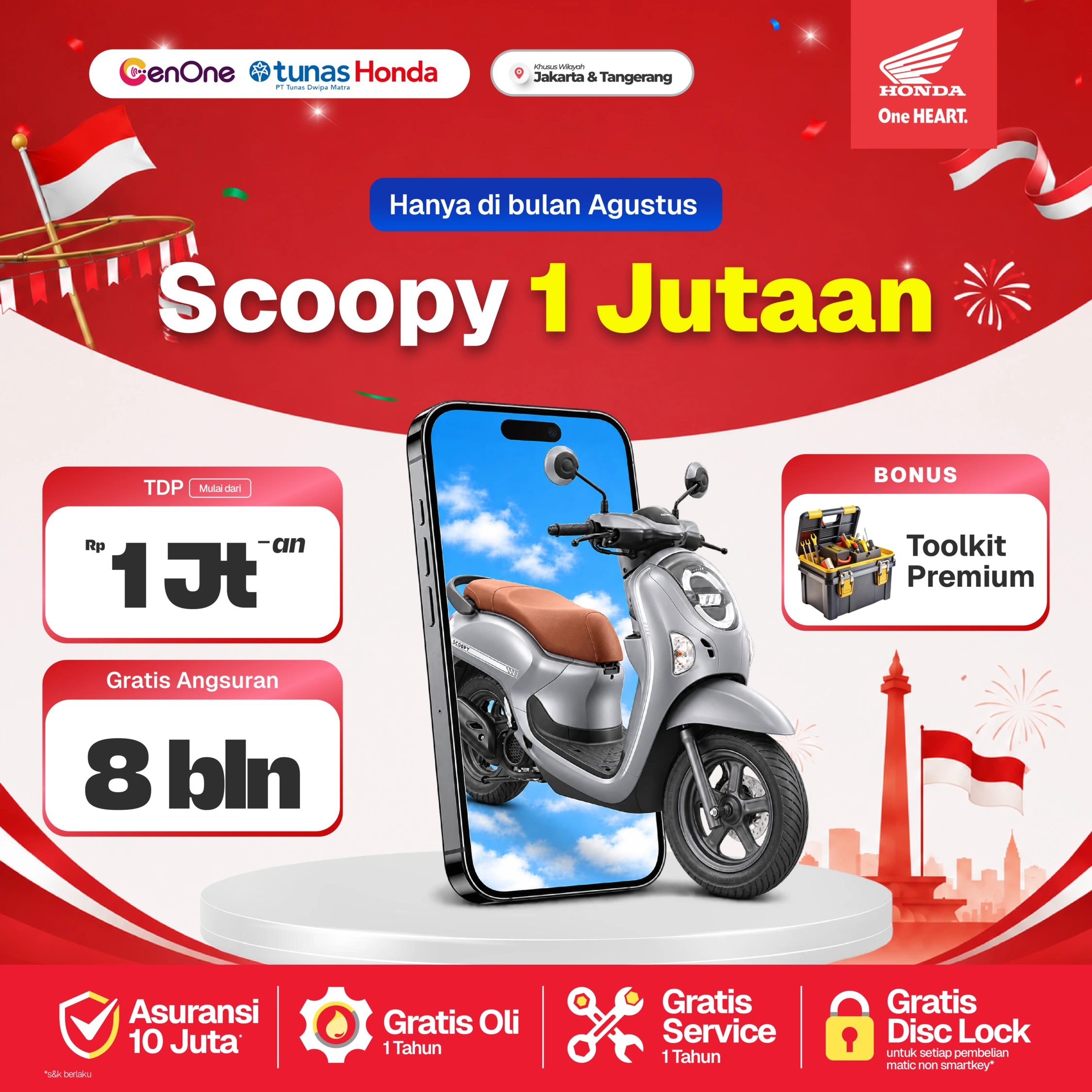 PROMO MERDEKA! SCOOPY CUMA TDP 1 JUTAAN!